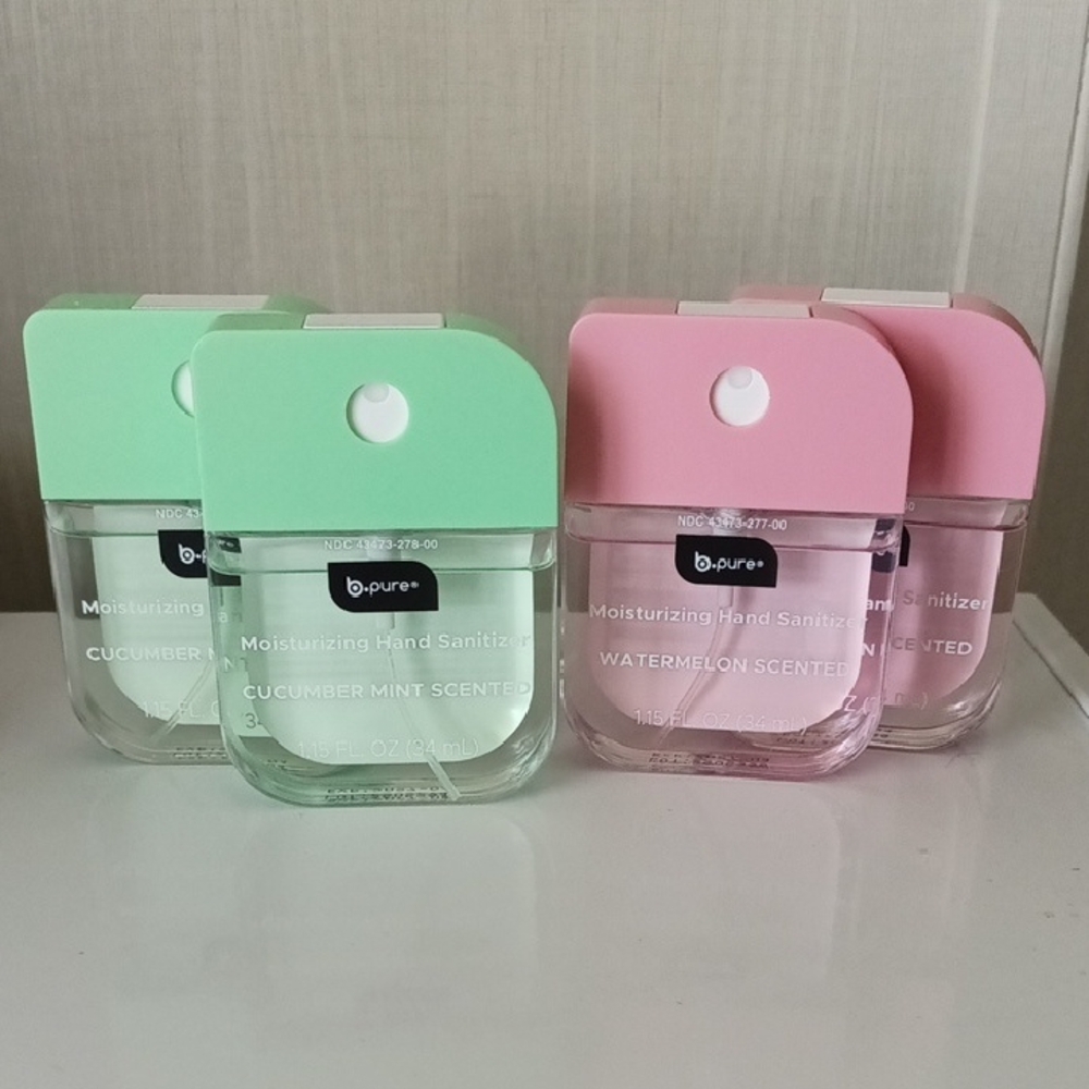 B-Pure Hand Sanitizer Set - Cucumber Mint and Watermelon Scented
